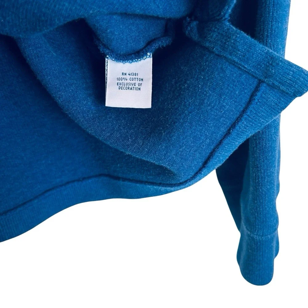 Polo Ralph Lauren Mens XL Blue Quarter Zip Mock Neck Pullover 100% Cotton